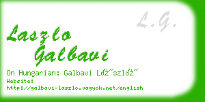 laszlo galbavi business card